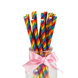 25pcs Foil Gold Rose Gold Silver Paper Straws