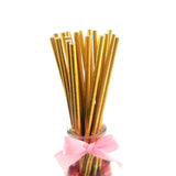 25pcs Foil Gold Rose Gold Silver Paper Straws