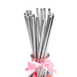 25pcs Foil Gold Rose Gold Silver Paper Straws