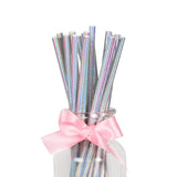 25pcs Foil Gold Rose Gold Silver Paper Straws