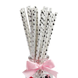 25pcs Foil Gold Rose Gold Silver Paper Straws