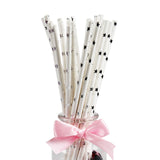 25pcs Foil Gold Rose Gold Silver Paper Straws