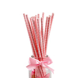 25pcs Foil Gold Rose Gold Silver Paper Straws