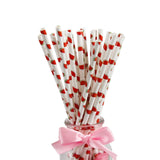 25pcs Foil Gold Rose Gold Silver Paper Straws
