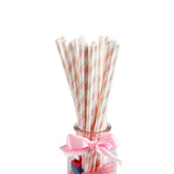 25pcs Foil Gold Rose Gold Silver Paper Straws