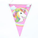 1 set Unicorn Theme Cartoon Plastic Tablecloth