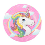 1 set Unicorn Theme Cartoon Plastic Tablecloth