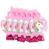 1 set Unicorn Theme Cartoon Plastic Tablecloth