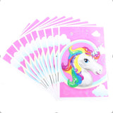 1 set Unicorn Theme Cartoon Plastic Tablecloth