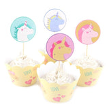 1 set Unicorn Theme Cartoon Plastic Tablecloth