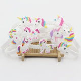 20pcs/lot Unicorn Rubber Bangle Bracelets