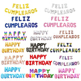 FELIZ CUMPLEANOS Letter Balloons Foil