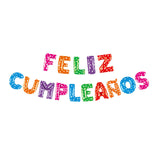 FELIZ CUMPLEANOS Letter Balloons Foil