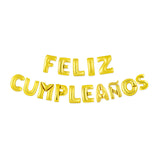 FELIZ CUMPLEANOS Letter Balloons Foil