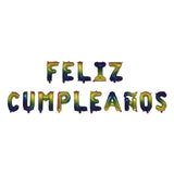 FELIZ CUMPLEANOS Letter Balloons Foil
