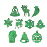 10PCS  Multi Type Natural Christmas Wooden Pendants Ornaments
