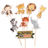 24pcs Safari Jungle Animal Cupcake Toppers