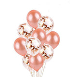 10pcs 12inch RoseGold Multi Air Balloons