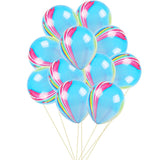 10pcs 12inch Green Agate Marble Stripe Balloons