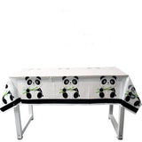 Cartoon Panda Theme Plastic Tablecloth Waterproof