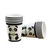 Cartoon Panda Theme Plastic Tablecloth Waterproof