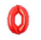 16inch Red Black 0-9 Number Foil Balloons