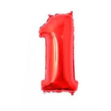 16inch Red Black 0-9 Number Foil Balloons