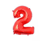 16inch Red Black 0-9 Number Foil Balloons