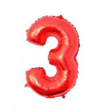 16inch Red Black 0-9 Number Foil Balloons