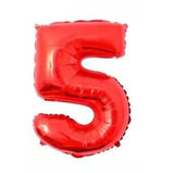16inch Red Black 0-9 Number Foil Balloons