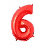16inch Red Black 0-9 Number Foil Balloons