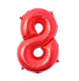 16inch Red Black 0-9 Number Foil Balloons