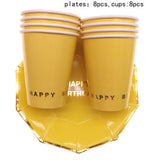 Paper Plates and Cups Disposable Tableware Sets