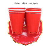 Paper Plates and Cups Disposable Tableware Sets