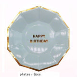 Paper Plates and Cups Disposable Tableware Sets