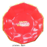 Paper Plates and Cups Disposable Tableware Sets