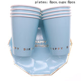 Paper Plates and Cups Disposable Tableware Sets