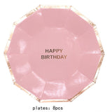 Paper Plates and Cups Disposable Tableware Sets