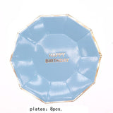 Paper Plates and Cups Disposable Tableware Sets