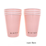 Paper Plates and Cups Disposable Tableware Sets