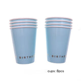 Paper Plates and Cups Disposable Tableware Sets