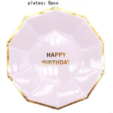 Paper Plates and Cups Disposable Tableware Sets