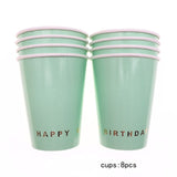 Paper Plates and Cups Disposable Tableware Sets