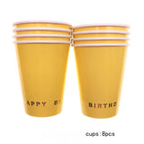 Paper Plates and Cups Disposable Tableware Sets