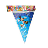 Mickey themed party disposable tableware plate, flag, cup