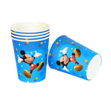 Mickey themed party disposable tableware plate, flag, cup