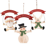 1PC Creative Printed Xmas Christmas Doorplate/Wooden Pendants