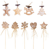 1PC 2Types Printed Wooden Christmas Crafts