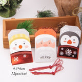 12PCS/Set Merry Christmas DIY Kraft Paper Card