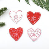 12PCS/Lot  Christmas Tree/Heart/Star Wooden Pendants Ornaments